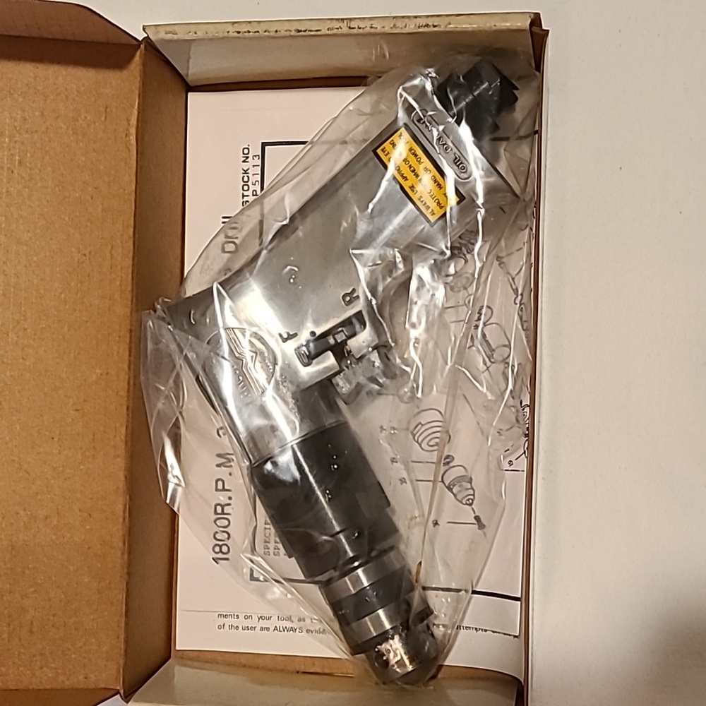 Central Pneumatic 3/8 Inch Reversible Air Drill, Stock No. P5113 In Box